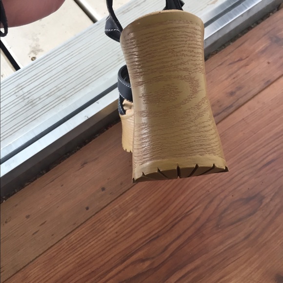 Dead stock vintage platform wedge 90’s chunky wood - Picture 5 of 9